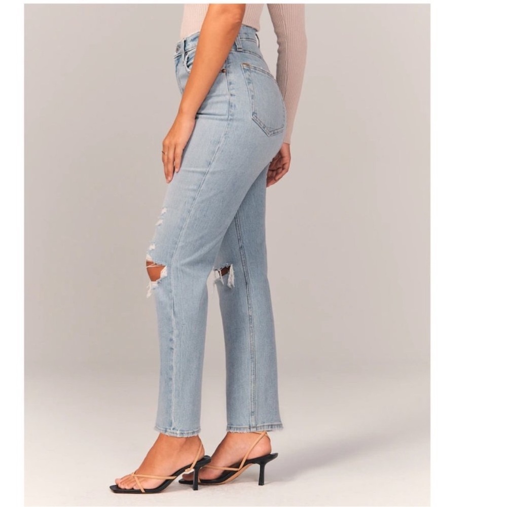 Abercrombie Curve Love Ankle Straight Ultra High … - image 7